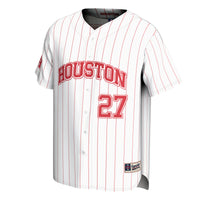 Houston Cougars Lightweight Collegiate Baseball Fashion Jersey - White