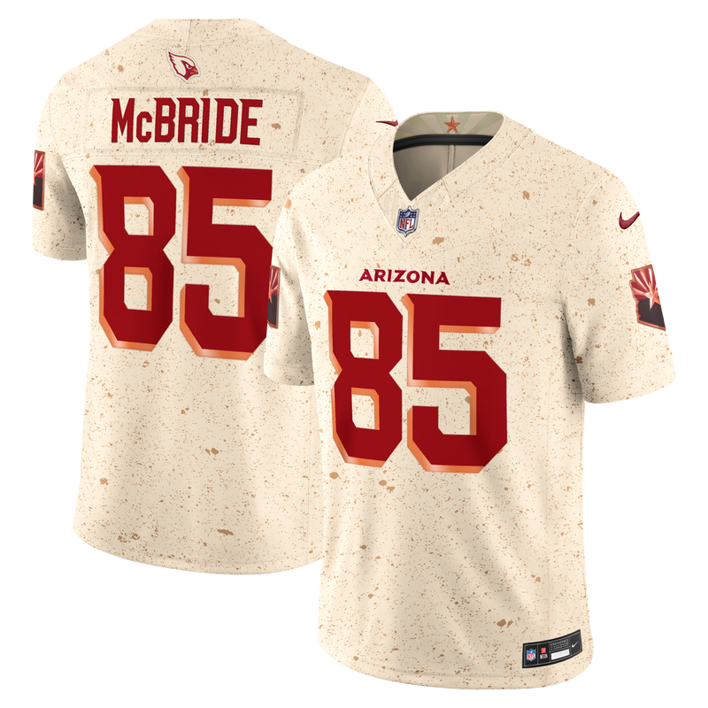 Arizona Cardinals Trey McBride Natural 2025 Rivalries Collection Stitched Limited Jersey