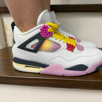 Mid Top Sneakers, White Pink Colorway, Lace Up Design, Casual Gift for Sneaker Fans