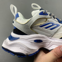 Low Top Sneakers, Royal Blue White Black Colorway, Lace Up Design, Casual Gift for Sneaker Fans