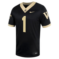 #1 Black Wake Forest Demon Deacons Untouchable Football Jersey