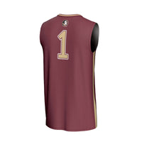 #1 Florida State Seminoles Lightweight Collegiate Basketball Fashion Jersey - Garnet