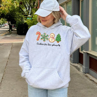 Adorable Christmas Pregnancy Announcement Sweatshirt, Cookies for Two Please Hoodie, Holiday Expecting Mom Hooded Pullover