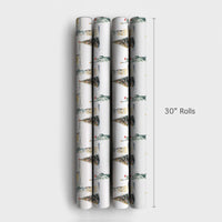 NYC Christmas Tree Gift Wrap, Statue of Liberty Wrapping Paper, New York Holiday Wrapping Paper, Watercolor City Winter Present Paper