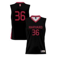 #36 Harvard Crimson Lightweight Basketball Jersey - Black
