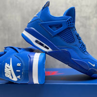 Mid Top Sneakers, Blue Colorway, Lace Up Design, Casual Gift for Sneaker Fans
