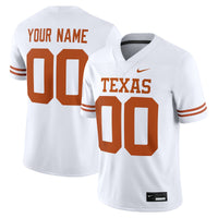 Texas Longhorns White Custom Game Jersey - White