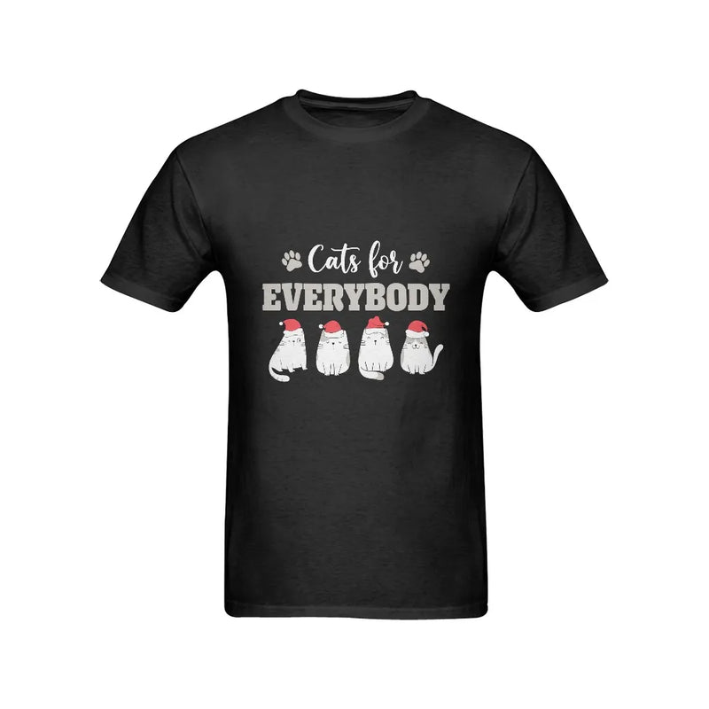 Adorable Christmas Cat Graphic Tee, Cats for Everybody T-Shirt, Humorous Holiday Pet Lover Shirt, Festive Xmas Graphic T-Shirt Present