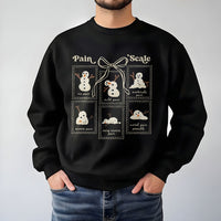 Medical Christmas Holiday Sweater, Snowman Pain Scale Sweatshirt, Humorous Nurse Crewneck, Adorable Doctor Pullover, Healthcare Worker Xmas Present