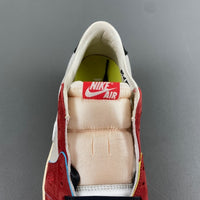 Low Top Sneakers, White Red Colorway, Lace Up Design, Casual Gift for Sneaker Fans