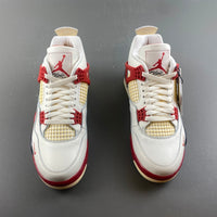 Low Top Sneakers, White Black Red Colorway, Lace Up Design, Casual Gift for Sneaker Fans