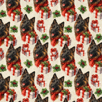 Shepherd Dog Christmas Gift Wrap, Belgian Tervuren Wrapping Paper, Festive Pet Holiday Wrapping Paper, Dog Lover Xmas Gift Wrap Roll