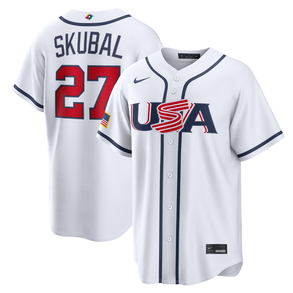 USA Baseball Tarik Skubal White 2026 World Baseball Classic Home Stadium Jersey
