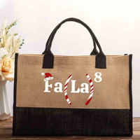 Fa La La Holiday Bag, Math Teacher Christmas Tote Bag, Reusable School Canvas Tote, Winter Vacation Educator Appreciation Present