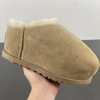 Slides, Beige Colorway, Slip On Design, Wool Detail, Casual Gift for Shoe Lovers