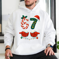 Candy Cane Holiday Sweatshirt, 67 Christmas Hoodie, Humorous Gen Alpha Meme Xmas Pullover, Sarcastic Teen Holiday Hooded Sweater Present