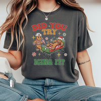 Humorous Gingerbread Nurse T-Shirt, Did You Try Icing It Shirt, Medical Christmas Graphic Tee, Holiday RN Doctor T-Shirt, Nursing Present