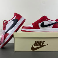 Low Top Sneakers, White Red Colorway, Reverse Hook Design, Lace Up Design, Casual Gift for Sneaker Fans
