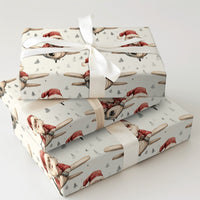 Vintage Pilot Christmas Gift Wrap, Airplane Santa Wrapping Paper, Whimsical Aviation Wrapping Paper, Aviation Holiday Wrapping Paper Roll