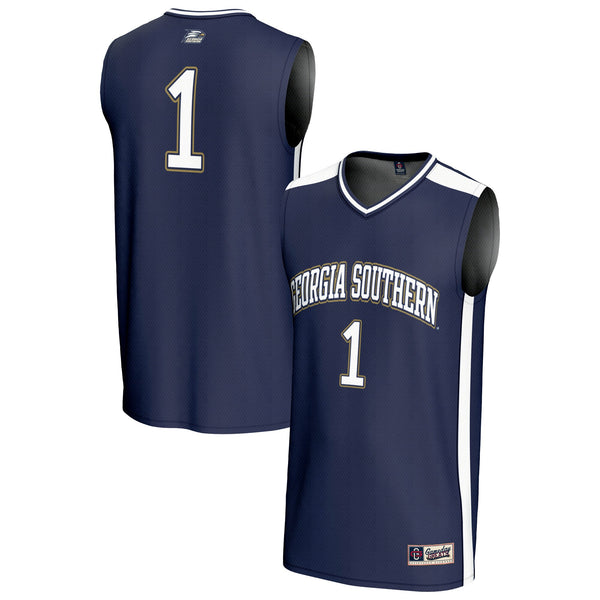 #1 Georgia Southern Eagles Lightweight Basketball Fashion Jersey - Blue