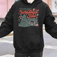 Retro Christmas Tree Hoodie, Most Wonderful Time Hoodie, Comfy Holiday Graphic Hoodie, Winter Xmas Hooded Sweatshirt, Christmas Present