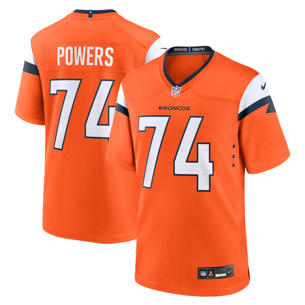 Denver Broncos Ben Powers Orange Team Game Jersey