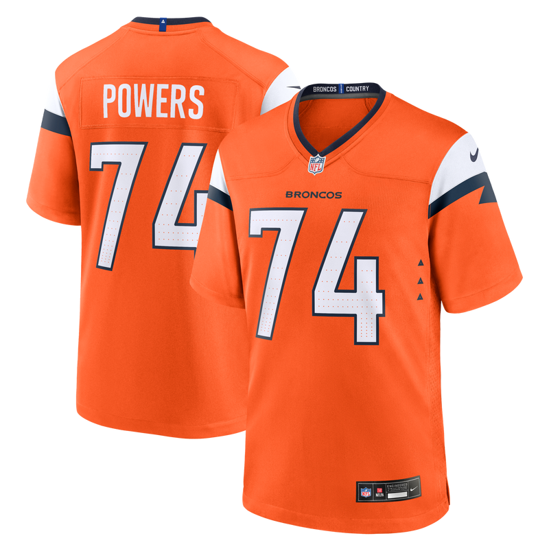 Denver Broncos Ben Powers Orange Team Game Jersey