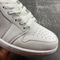 Low Top Sneakers, White Silver Colorway, Lace Up Design, Casual Gift for Sneaker Fans