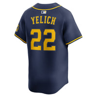 Milwaukee Brewers Christian Yelich Navy Alternate Limited Jersey