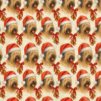 Longhair Dog Breed Gift Wrap, Briard Christmas Wrapping Paper, Winter Holiday Present Paper, Pet Owner Dog Lover Xmas Wrapping Paper
