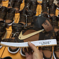 Sneakers, Brown Black Colorway, Lace Up Design, Casual Gift for Sneaker Fans