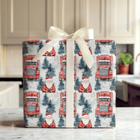 Big Rig Christmas Gift Wrap, Red Semi Truck Santa Wrapping Paper, Trucker Holiday Wrapping Paper, Winter Big Rig Festive Gift Wrap