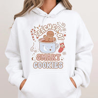 Retro Gingerbread Christmas Hoodie, Teacher of Smart Cookies Hoodie, Adorable School Teacher Hoodie, Winter Holiday Educator Present