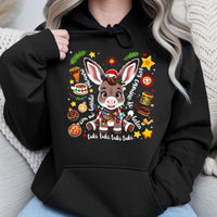 Adorable Villancico Christmas Donkey Sweatshirt, Mi Burrito Sabanero Hoodie, Spanish Latino Holiday Graphic Pullover, Hispanic Xmas Present