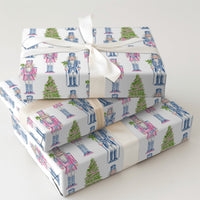 Watercolor Nutcracker Ballet Gift Wrap, Nutcracker Christmas Wrapping Paper, Festive Tree Holiday Wrapping Paper, Pastel Holiday Gift Wrap