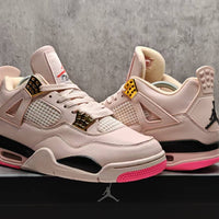 Mid Top Sneakers, Beige Pink Colorway, Lace Up Design, Casual Gift for Sneaker Fans
