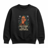 Humorous TV Holiday Christmas Crewneck, Oh Come All Ye Faithful Sweatshirt, Pop Culture Xmas Pullover, Festive Winter Holiday Jumper