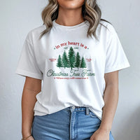 In My Heart Aesthetic T-Shirt, Christmas Tree Farm T-Shirt, Retro Holiday Graphic Shirt, Adorable Winter Tree Tee, Womens Holiday T-Shirt Present