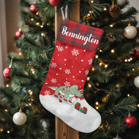 Custom Dino Christmas Stocking, Personalized Ice Skating Dinosaur Christmas Stocking, Adorable Winter Holiday Stocking, Kids Xmas Mantle Decor