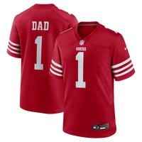 San Francisco 49ers Number 1 Dad Scarlet Game Jersey