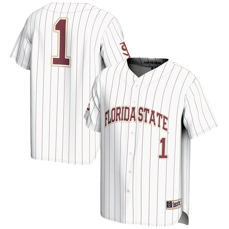 #1 Florida State Seminoles Lightweight Baseball Jersey - White