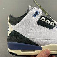 Low Top Sneakers, Blue White Black Colorway, Lace Up Design, Casual Gift for Sneaker Fans