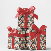 Vintage Jazz Christmas Wrapping Paper, Saxophone Santa Gift Wrap, Musician Holiday Gift Wrap, Retro Santa Present Paper, Music Lover Gift Wrap