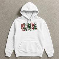 Plaid Festive Medical Hoodie, Christmas Nurse Hoodie, Nursing Student Holiday Hooded Sweatshirt, Adorable Xmas Nurse Hoodie, RN Winter Present