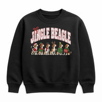 Humorous Christmas Beagle Sweater, Jingle Beagle Sweatshirt, Retro Holiday Dog Crewneck, Beagle Mom Pullover, Christmas Dog Lover Present