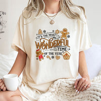 Most Wonderful Time Shirt, Gingerbread Christmas T-Shirt, Adorable Holiday Gingerbread Tee, Retro Christmas Graphic Shirt, Festive Xmas Present