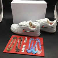 Low Top Sneakers, White Colorway, Reflective Detail, Lace Up Design, Casual Gift for Sneaker Fans