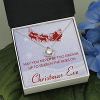 Love Knot Daughter Necklace, Christmas Necklace for Daughter, Holiday Daughter Necklace Present, Christmas Love Knot Jewelry from Dad