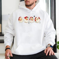 Vintage Christmas Graphic Hoodie, Retro Santa Hoodie, Santa Claus Holiday Hoodie, Winter Pullover Sweatshirt, Xmas Present for Women and Men
