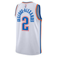 Oklahoma City Thunder Association Edition Swingman Jersey - White - Shai Gilgeous-Alexander